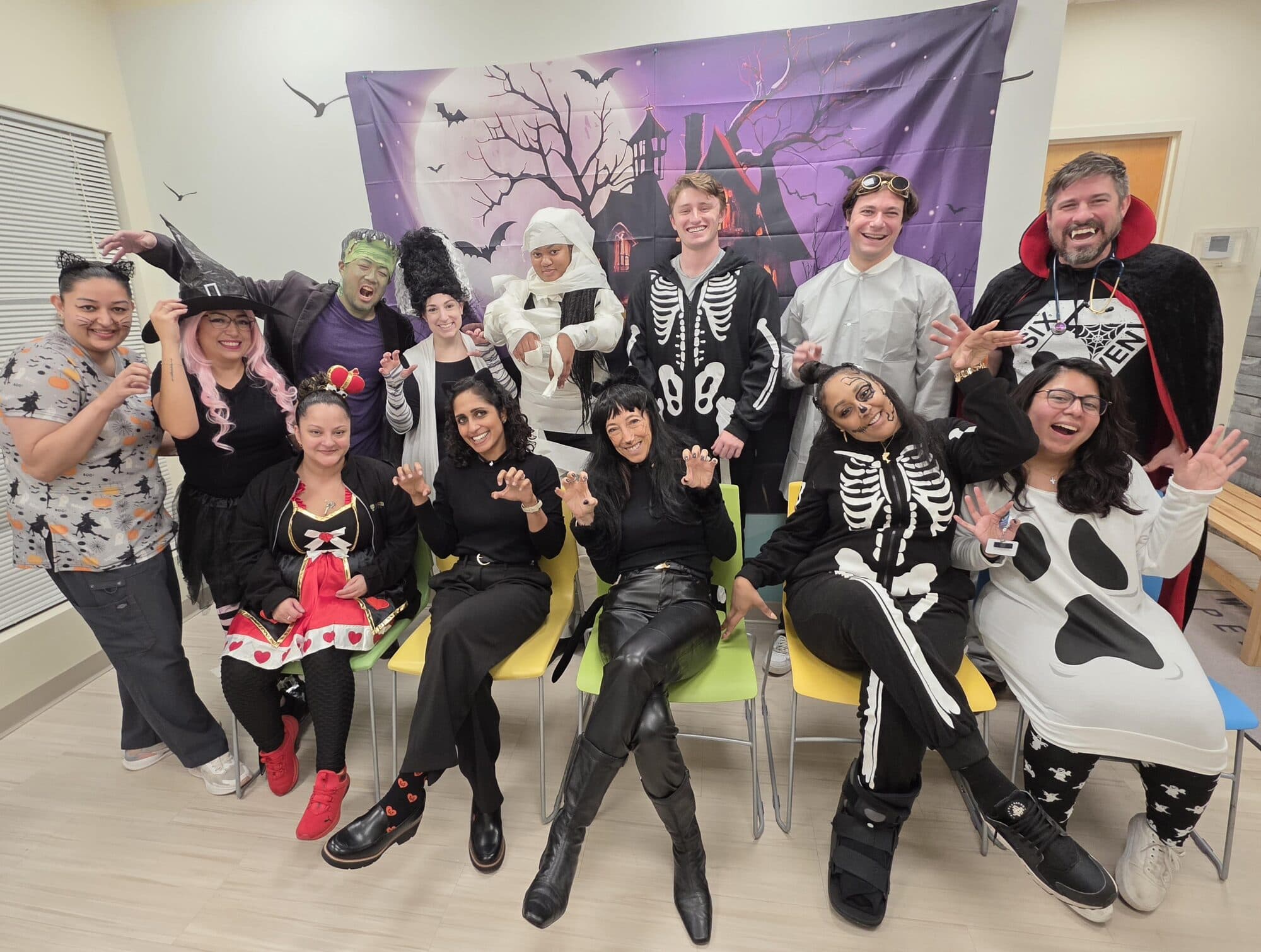 Watchung Pediatrics Millburn staff in Halloween costumes