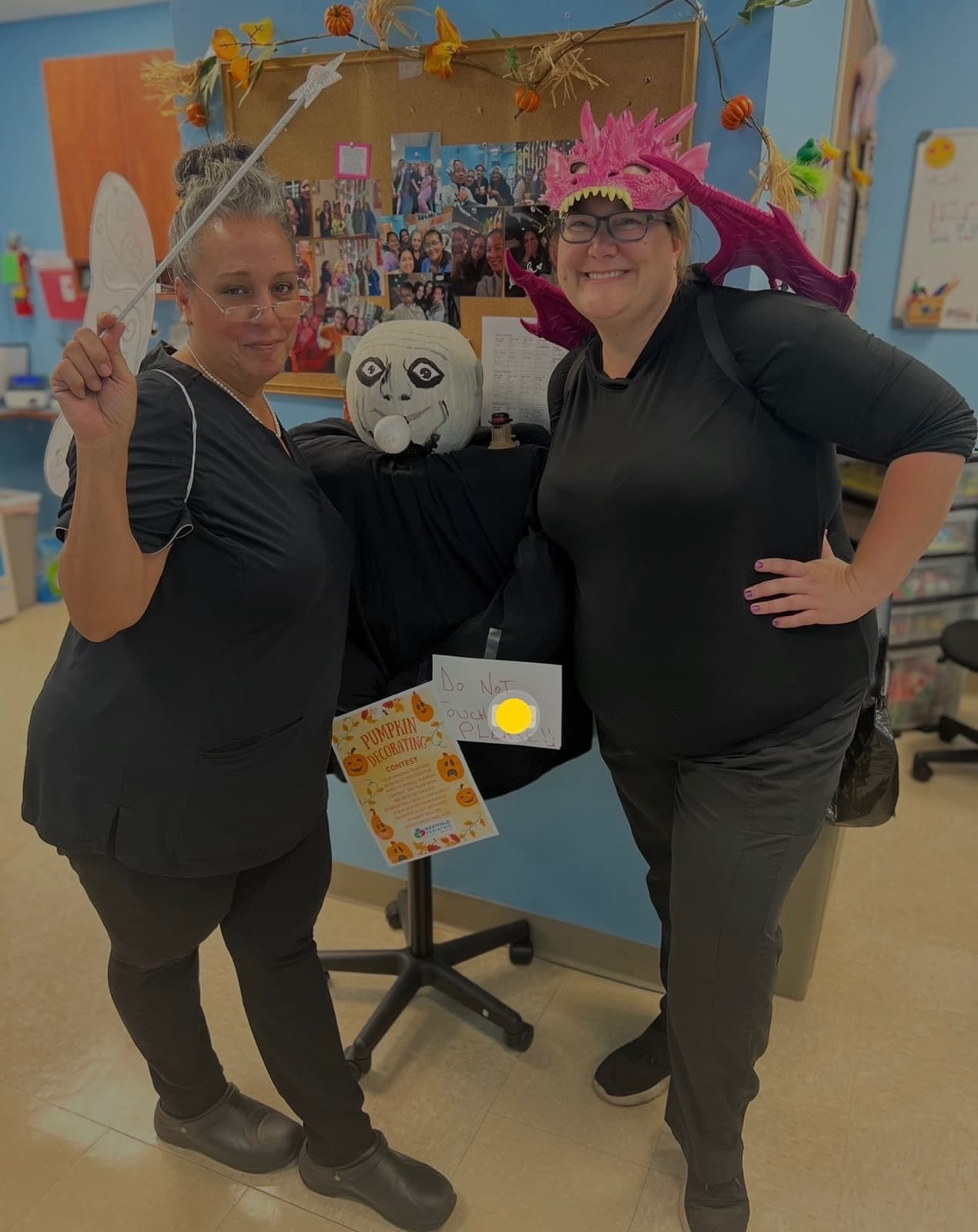 Fanwood staff in Halloween costumes