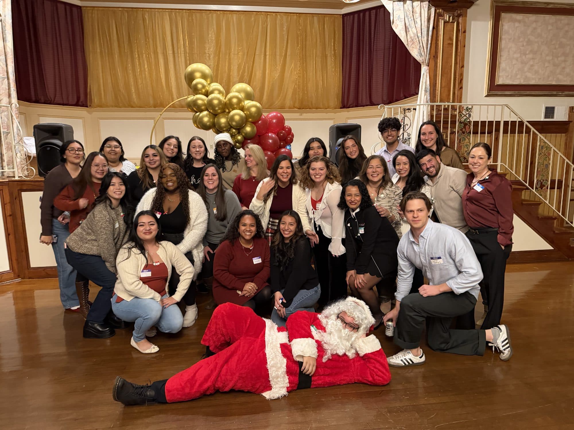 Warren holiday party with Santa