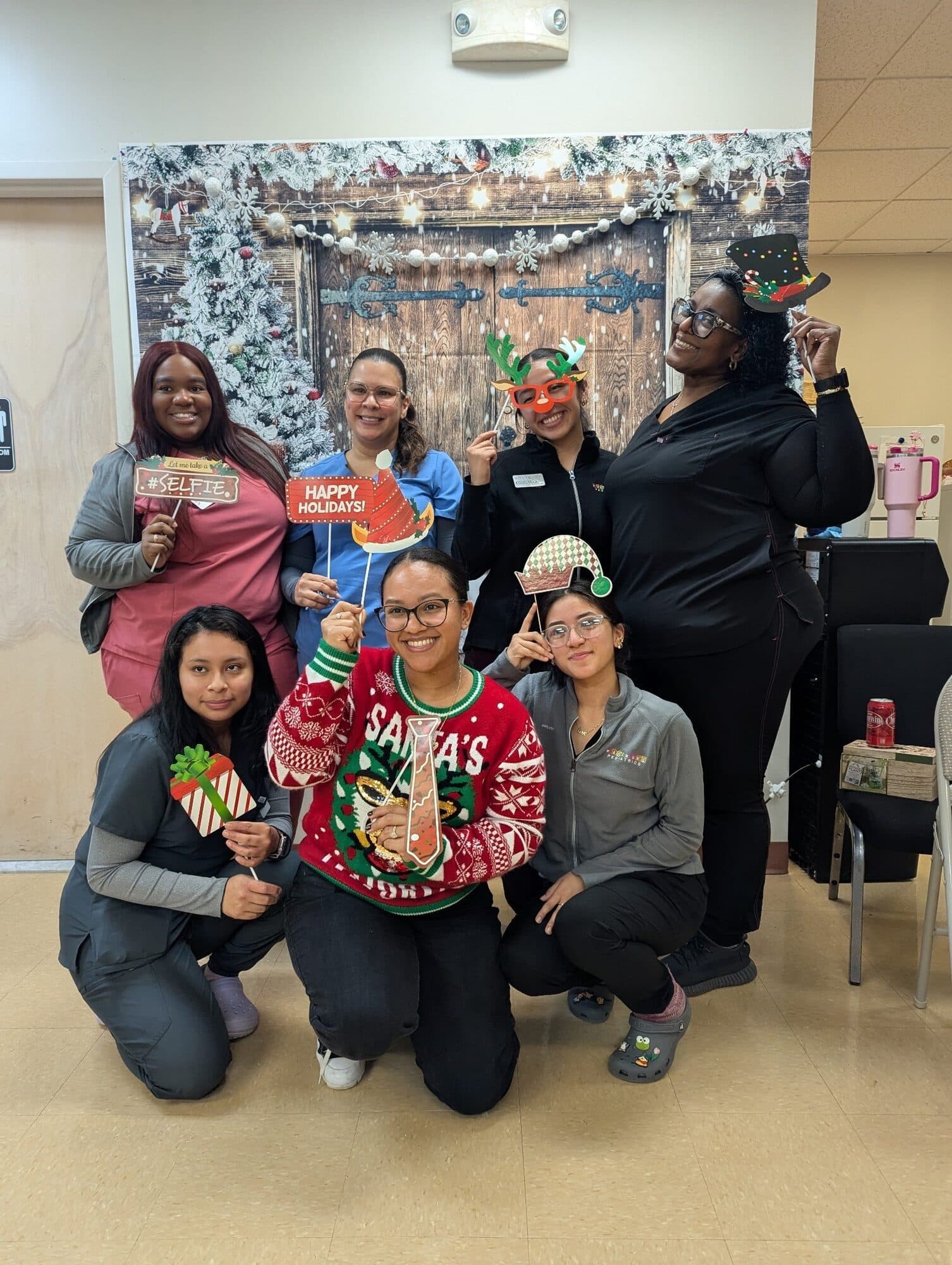 Warren staff holiday photo booth