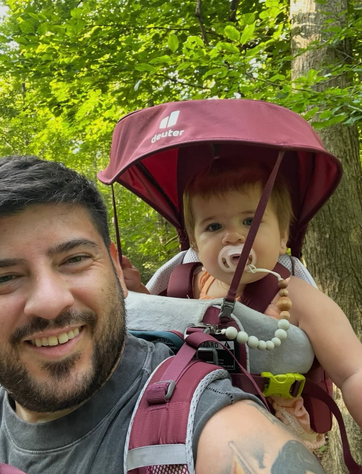 Steve hiking with his daughter