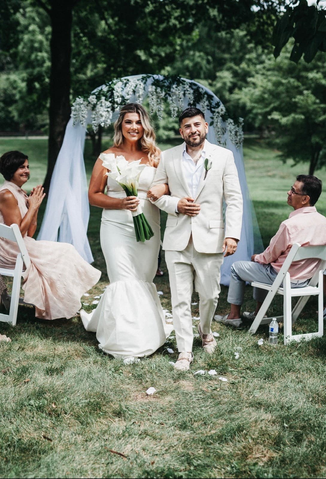 Steve and his wife on their wedding day