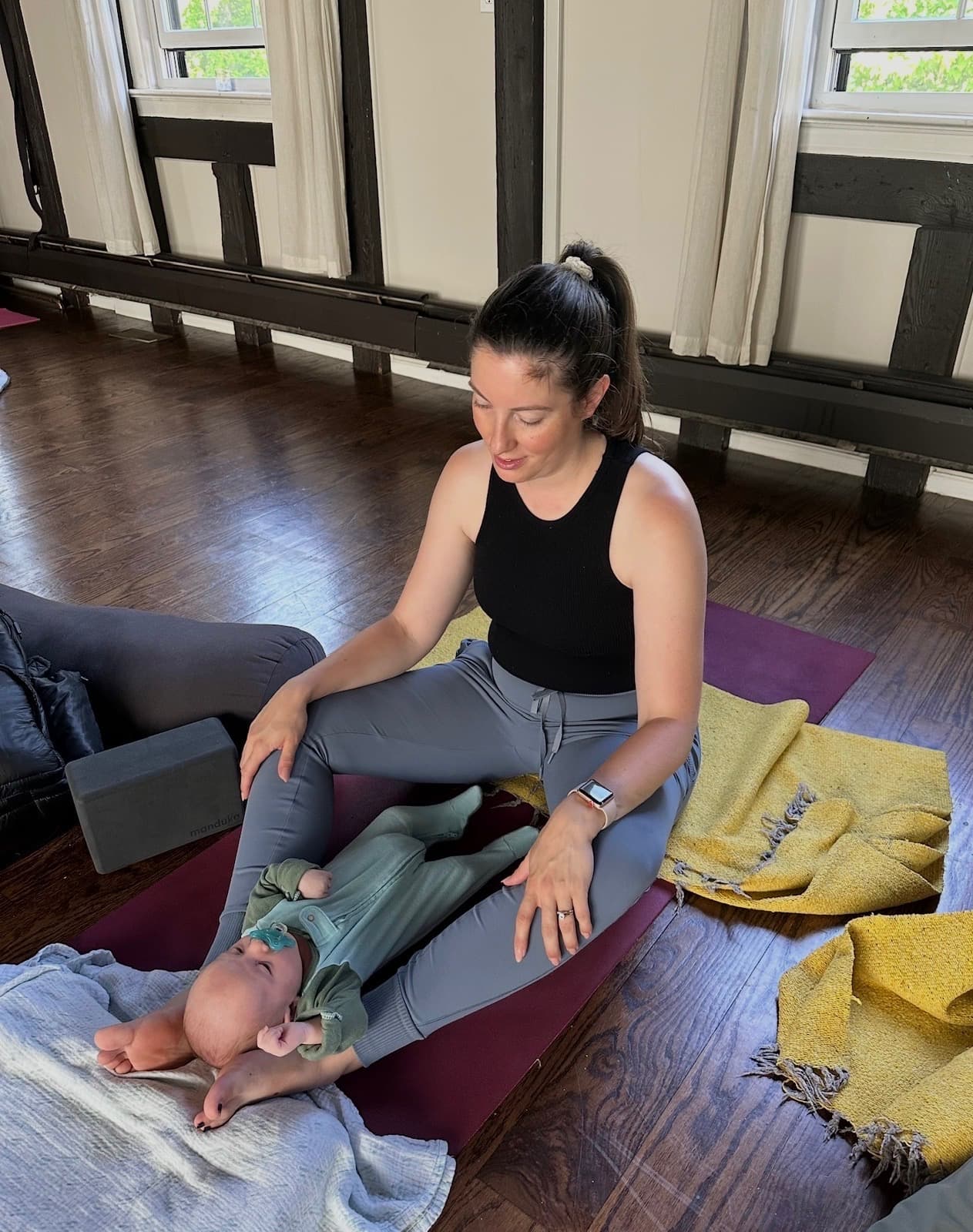 Dr. Diaz at baby yoga class