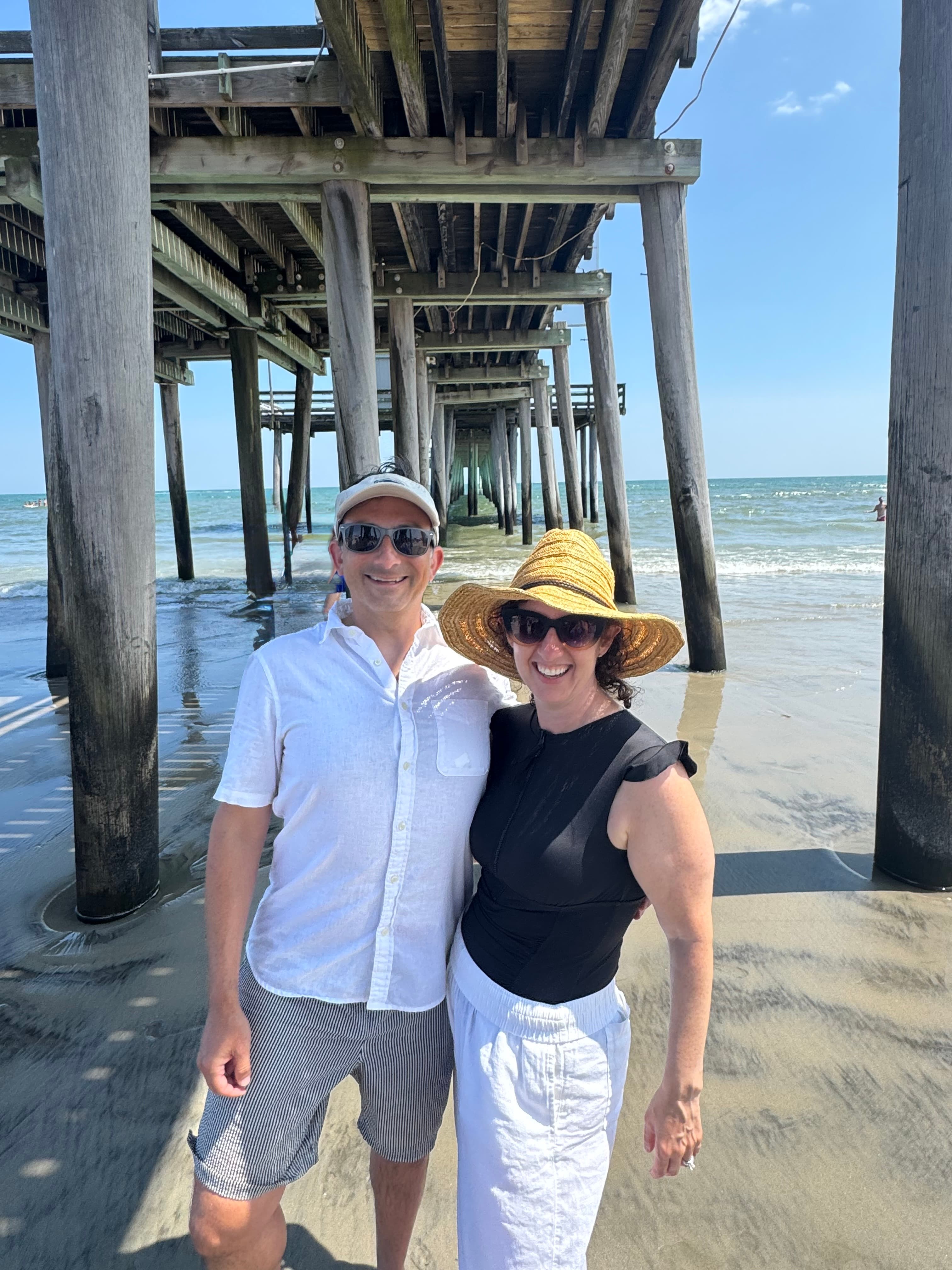 Dr. Thompson and her husband at the beach